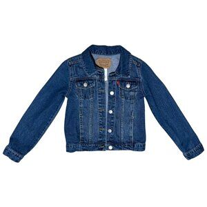 Levi Strauss Blue Denim Jean Jacket Girl's M 10-12 Years Levi's EUC